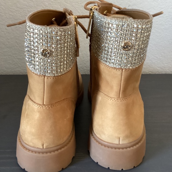MICHAEL Michael Kors Tan and Gold Ankle Boots - Picture 6 of 11